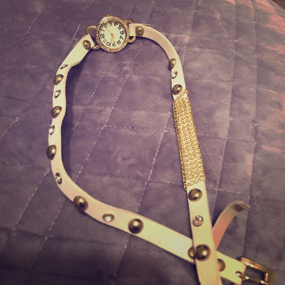 Double Wrap White Watch